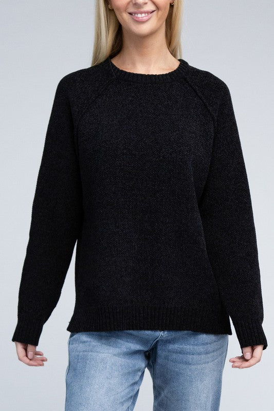 Staying Warm Chenille Sweater