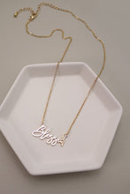 Load image into Gallery viewer, Blessed Script Necklace