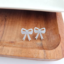 Load image into Gallery viewer, Girly Bow Studs - Light Blue