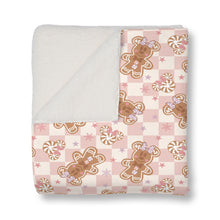 Load image into Gallery viewer, Gingerbread Crew Sherpa Blanket