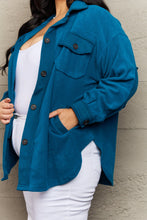 Load image into Gallery viewer, Love Story Shacket- Teal*