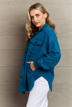 Load image into Gallery viewer, Love Story Shacket- Teal*