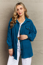 Load image into Gallery viewer, Love Story Shacket- Teal*