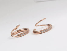 Load image into Gallery viewer, Diamond Infinity Earrings