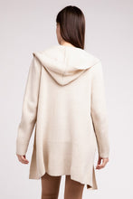 Load image into Gallery viewer, Hooded Open Front Sweater Cardigan
