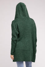 Load image into Gallery viewer, Hooded Open Front Sweater Cardigan
