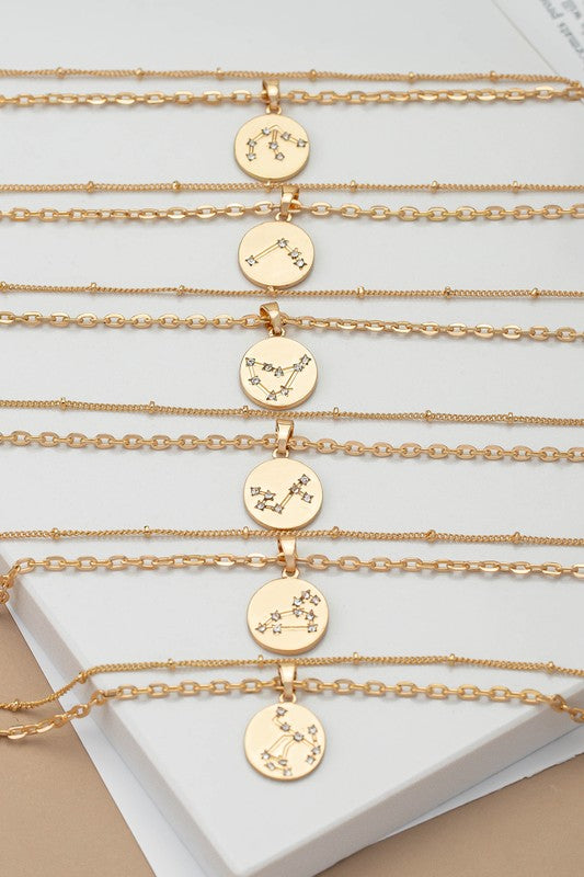 Zodiac Sign Layered Necklace