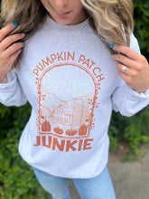 Load image into Gallery viewer, Pumpkin Patch Junkie Sweatshirt- Curvy

