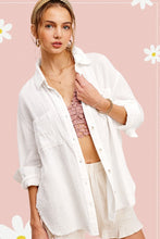 Load image into Gallery viewer, Breezy Afternoon Gauze Button Down Blouse

