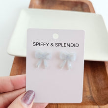 Load image into Gallery viewer, Girly Bow Studs - Light Blue
