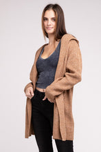 Load image into Gallery viewer, Hooded Open Front Sweater Cardigan
