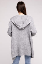 Load image into Gallery viewer, Hooded Open Front Sweater Cardigan
