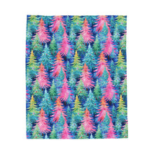 Load image into Gallery viewer, Merry &amp; Bright Trees Blanket
