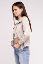 Load image into Gallery viewer, Acid Wash Cotton Waffle Hooded Zip-Up Jacket
