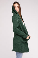 Load image into Gallery viewer, Hooded Open Front Sweater Cardigan
