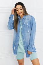 Load image into Gallery viewer, By My Side Distressed Denim Jacket*
