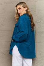 Load image into Gallery viewer, Love Story Shacket- Teal*
