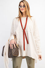 Load image into Gallery viewer, Cream Side Slits Pullover Tunic
