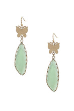 Load image into Gallery viewer, Butterfly Clear Stone Dangle Earrings
